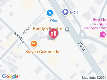 Bandy's Bisztró Veresegyház a térképen