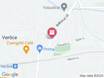 Nyilazó lovas szobor Verőce a térképen