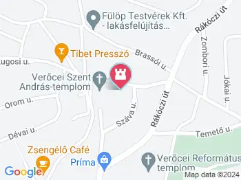 Wass Albert mellszobor Verőce a térképen