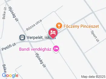 Borostyán Vendégház Verpelét a térképen