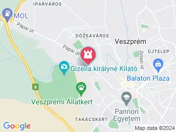 Dinó Park Veszprém a térképen