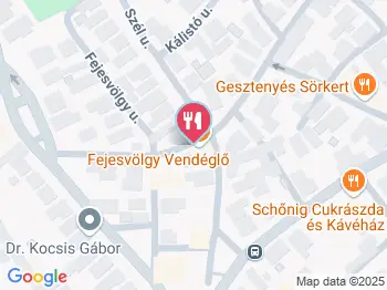 Fejesvölgy Étterem Veszprém a térképen