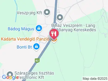 Kádárta Vendéglő Panzió Veszprém a térképen