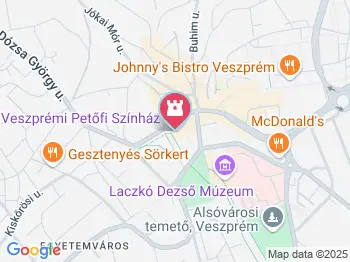 Petőfi, a vándorszínész Veszprém a térképen