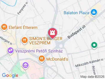 Rózsakert Veszprém a térképen