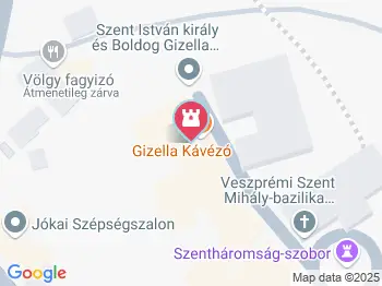 Szent István király és Boldog Gizella királyné szobra Veszprém a térképen