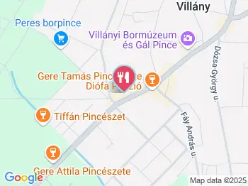 Fritsch Pince Villány a térképen