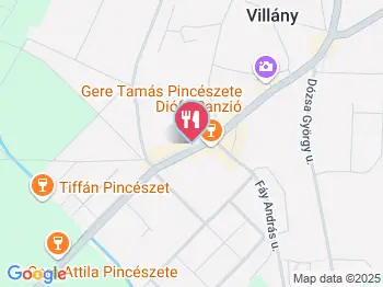 Günzer Tamás Pincészete Villány a térképen