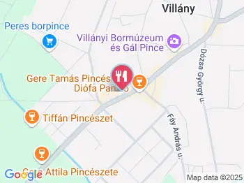 Szende Pince Villány a térképen