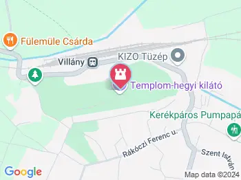 Templom-hegyi kilátó Villány a térképen
