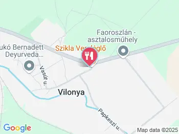 Szikla Vendéglő Vilonya a térképen