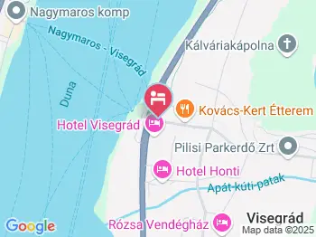 Fekete Holló Panzió Visegrád a térképen
