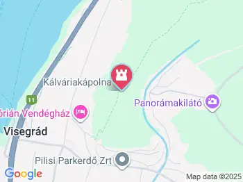 Kálvária-kápolna és a stációk Visegrád a térképen