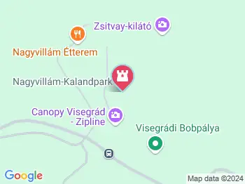 Nagyvillám Kalandpark Visegrád a térképen