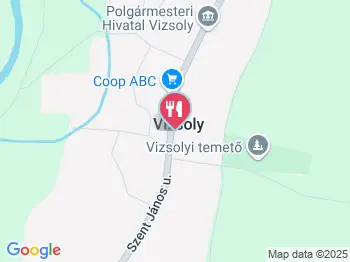Öreg Nyomdász Vendéglő Vizsoly a térképen