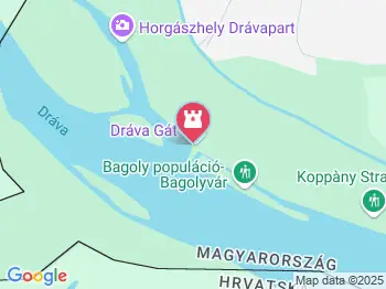 Dráva gát Vízvár a térképen