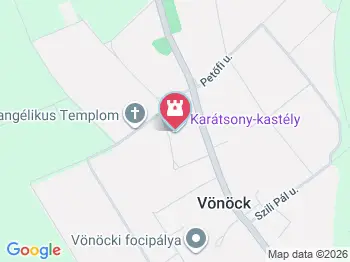 Karátsony-kastély Vönöck a térképen