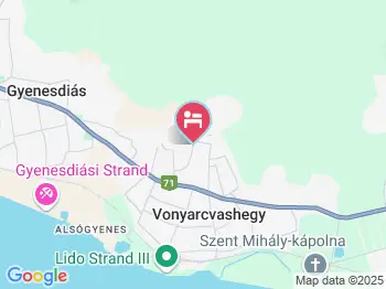 Cyrano Panzió Vonyarcvashegy a térképen