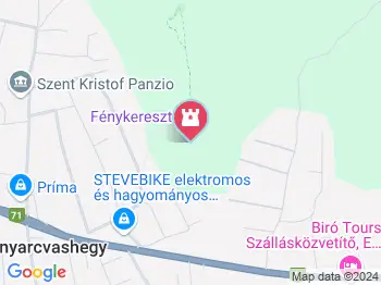 Fénykereszt Vonyarcvashegy a térképen