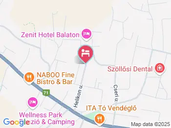 Zenit Hotel Vendégház Vonyarcvashegy a térképen