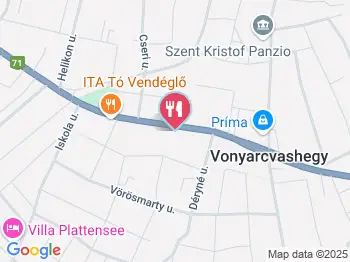 Holdfény Büfé Vonyarcvashegy a térképen