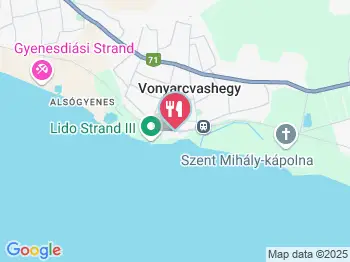 Hotel Lido étterme Vonyarcvashegy a térképen