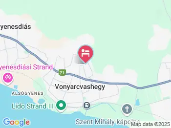 Kovács Panzió Vonyarcvashegy a térképen