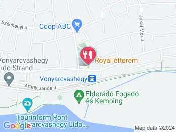 Royal Étterem Vonyarcvashegy a térképen
