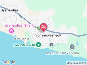 Sárga-Kék ház Vonyarcvashegy a térképen