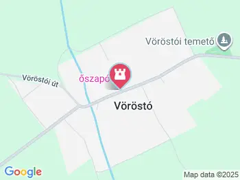 Kápolna a főúton Vöröstó a térképen