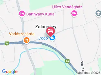 Vadász Panzió Zalacsány a térképen