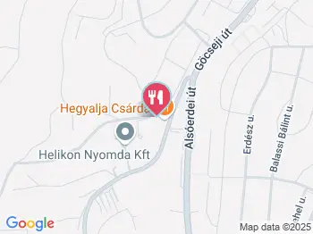 Hegyalja Csárda Zalaegerszeg a térképen
