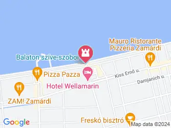 Balaton szíve szobor Zamárdi a térképen