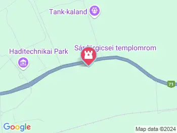 Sárdörgicsei templomrom Zánka a térképen