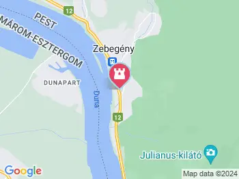 Hétlyukú híd Zebegény a térképen