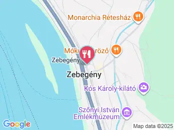 Kulacs vendéglő Zebegény a térképen