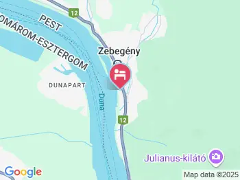 Napraforgó Apartmanház Dunapart Zebegény a térképen