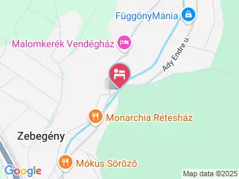Patak Vendégház Zebegény a térképen