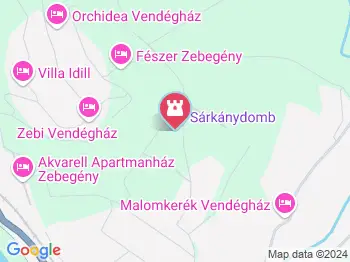 Sárkánydomb Zebegény a térképen