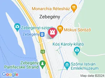 Szőnyi István-mellszobor Zebegény a térképen