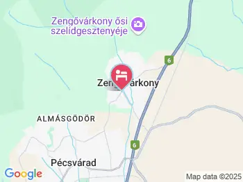 Rozmaring Vendégház Zengővárkony a térképen