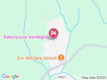 Bakonyszíve Vendégház Zirc a térképen