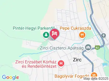 Bognár Vendégház Zirc a térképen