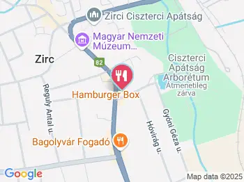 Hamburger Box Zirc a térképen
