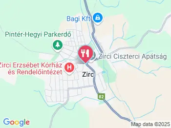 Monostor Falatozó Zirc a térképen