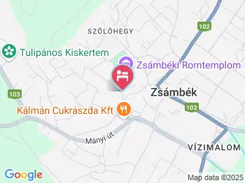 Hegyalja Panzió Zsámbék a térképen