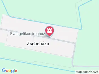 Evangélikus harangtorony Zsebeháza a térképen