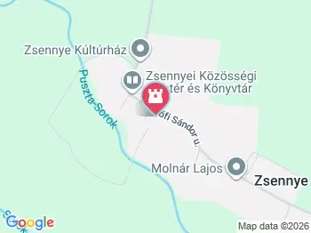 Harangtorony Zsennye a térképen