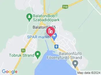 Balatonfűzfő élménypark a térképen