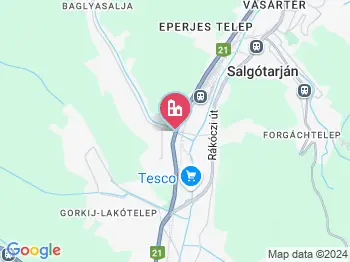 Salgótarján-Eresztvény a térképen